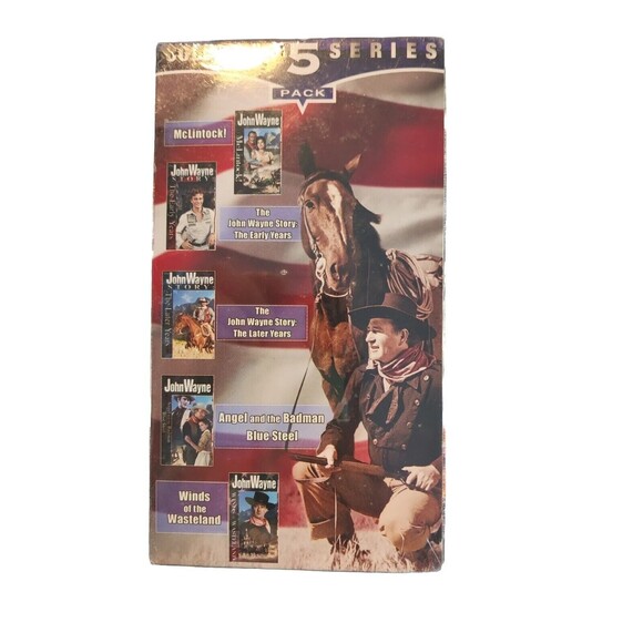 John Wayne - American Hero of the Movies (VHS, 2002, 5-Tape Set)-New Sealed - Picture 4 of 6